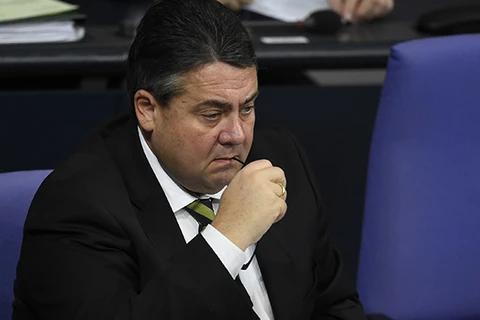 Đảng của Phó Thủ tướng kiêm Bộ trưởng Kinh tế và Năng lượng Đức Sigmar Gabriel chỉ nhận được 21% số phiếu ủng hộ. (Nguồn: AFP)