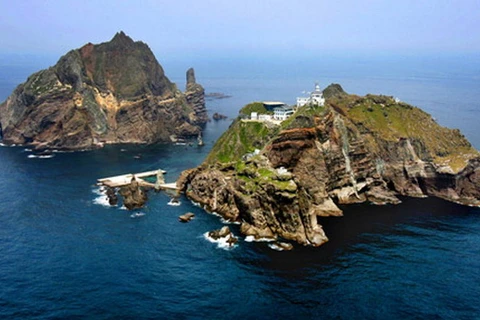 Quần đảo đang tranh chấp giữa Hàn Quốc và Nhật Bản, Dokdo/Takeshima. (Nguồn: ileridunya.com)