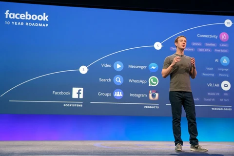 Mark Zuckerberg thuyết trình ở hội nghị F8. (Nguồn: digitaltrends.com)