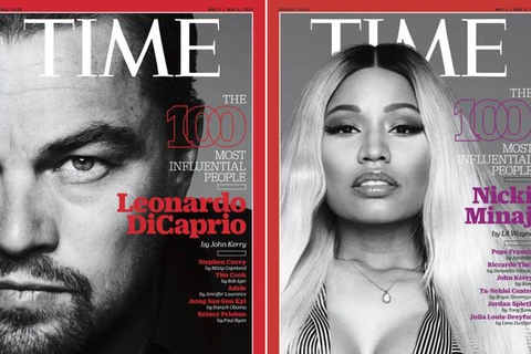 Leonardo DiCaprio và nghệ sỹ âm nhạc Nicki Minaj trên bìa số đặc biệt của tạp chí TIME.