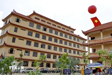 Một góc Học viện Phật giáo Việt Nam tại Thành phố Hồ Chí Minh trong buổi lễ khánh thành giai đoạn I. (Ảnh : Thế Anh/TTXVN)