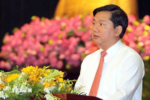 Bí thư Thành ủy Thành phố Hồ Chí Minh Đinh La Thăng. (Ảnh: Thanh Vũ/TTXVN)