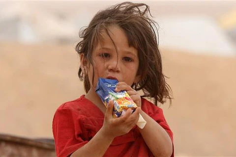 Một bé gái tị nạn người Syria. (Nguồn: AFP)