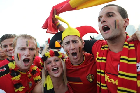 Các cổ động viên của đội tuyển Bỉ. (Nguồn: worldsoccer.com)