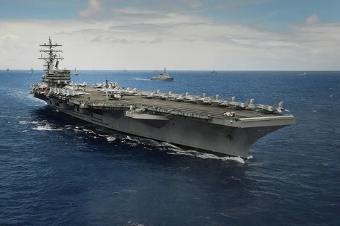 Tàu sân bay USS Ronald Reagan. (Nguồn: stripes.com)