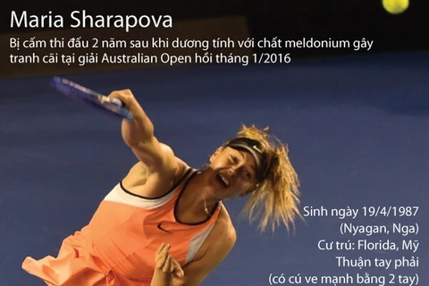 [Infographics] Sự nghiệp của nữ tay vợt Maria Sharapova