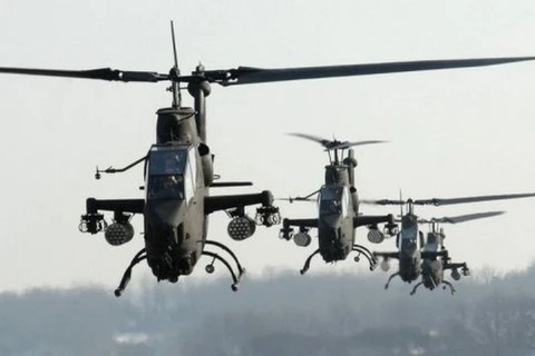 Máy bay trực thăng Cobra (AH-1S) của quân đội Hàn Quốc. (Nguồn: AFP)