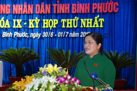 Bà Trần Tuệ Hiền, Phó Bí thư Thường trực Tỉnh ủy, Chủ tịch Hội đồng Nhân dân tỉnh Bình Phước. (Nguồn: binhphuoc.gov.vn) 