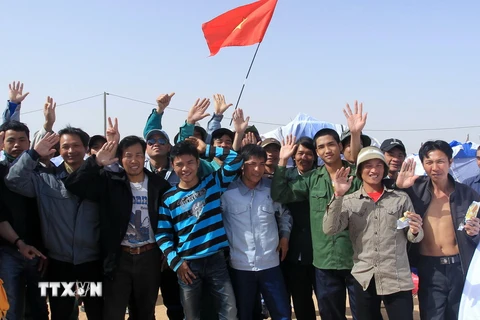 Lao động Việt Nam ở Libya, tháng 3/2011. (Ảnh: Nhan Sáng/TTXVN)