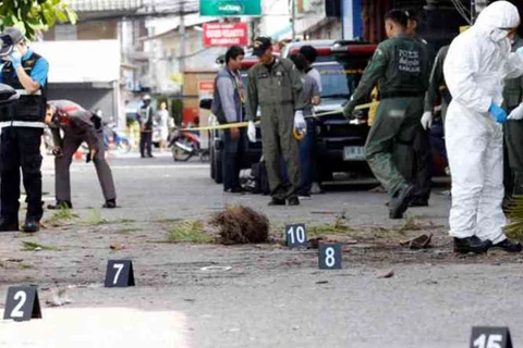 Hiện trường vụ nổ bom ở Thái Lan. (Nguồn: skynews.com.au)