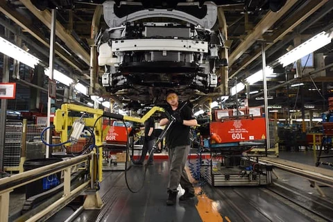 Bên trong nhà máy lắp ráp ôtô của Nissan ở Sunderland, Anh. (Nguồn: AFP)
