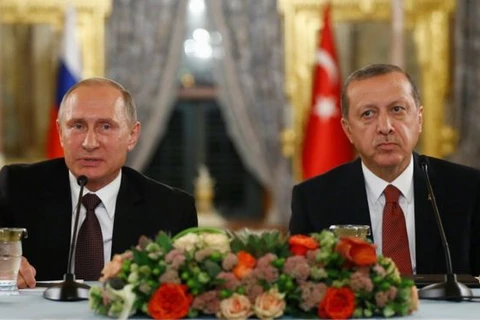 Tổng thống Thổ Nhĩ Kỳ Tayyip Erdogan và Tổng thống Nga Vladimir Putin. (Nguồn: Reuters)