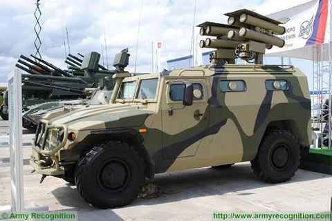 Xe bọc thép Tiger-M gắn tên lửa Kornet EM. (Nguồn: Army Recognition)