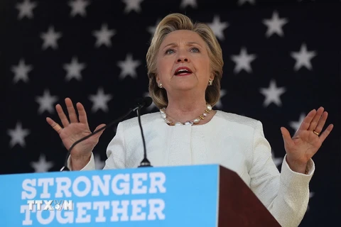 Bà Hillary Clinton trong chiến dịch tranh cử ở Dade City, bang Florida ngày 1/11. (Nguồn: AFP/TTXVN)