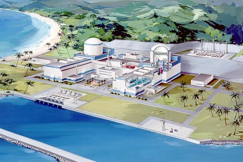 Phác họa mô hình nhà máy điện hạt nhân Ninh Thuận 1. (Nguồn: dienhatnhan.com.vn)