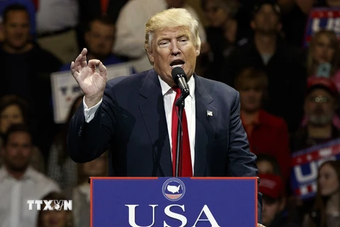 Tỷ phú Donald Trump trong một sự kiện ở Cincinnati (Mỹ) ngày 1/12. (Nguồn: AP/TTXVN)