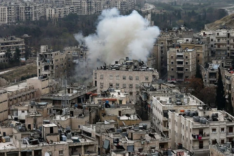 Khu dân cư phía Tây Aleppo ngày 5/12. (Nguồn: AP)