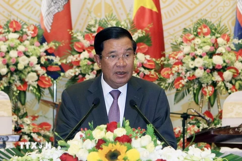 Thủ tướng Vương quốc Campuchia Samdech Akka Moha Sena Padei Techo Hun Sen. (Ảnh: Phạm Kiên/TTXVN)