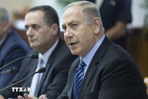Thủ tướng Israel Benjamin Netanyahu trong cuộc họp nội các ở Jerusalem ngày 6/11. (Nguồn: AFP/TTXVN)