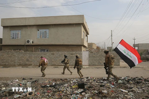 Lực lượng Iraq giành quyền kiểm soát Al-Intisar, phía đông của thành phố Mosul ngày 31/12/2016. (Nguồn: AFP/TTXVN)