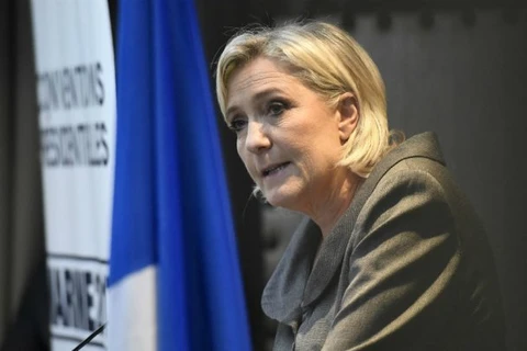 Chủ tịch đảng cực hữu Mặt trận Dân tộc (FN), Marine Le Pen. (Nguồn: AFP)