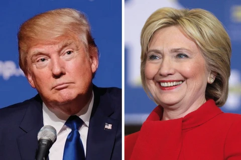 Tổng thống đắc cử Mỹ Donald Trump và ứng cử viên tổng thống Mỹ của Đảng Dân chủ Hillary Clinton. (Nguồn: Wikimedia Commons)