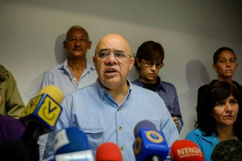 Thư ký điều hành liên minh Bàn Đoàn kết Dân chủ (MUD) đối lập ở Venezuela Jesús Torrealba. (Nguồn: AFP)