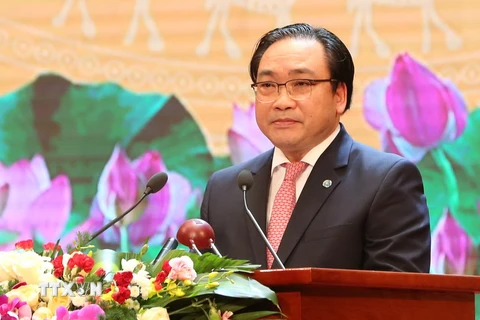 Ông Hoàng Trung Hải, Ủy viên Bộ Chính trị, Bí thư Thành ủy Hà Nội. (Ảnh: Phương Hoa/TTXVN)