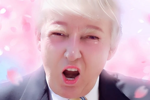 Hình ảnh Tổng thống đắc cử Mỹ Donald Trump trở nên khác lạ qua ứng dụng Meitu.