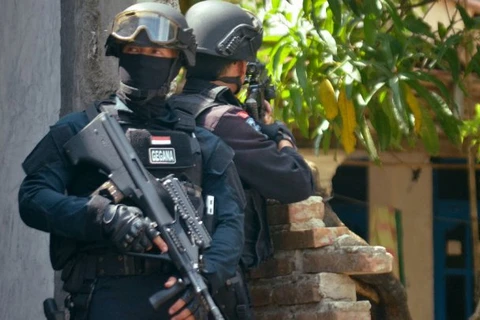 Cảnh sát chống khủng bố của Indonesia. (Nguồn: AFP)