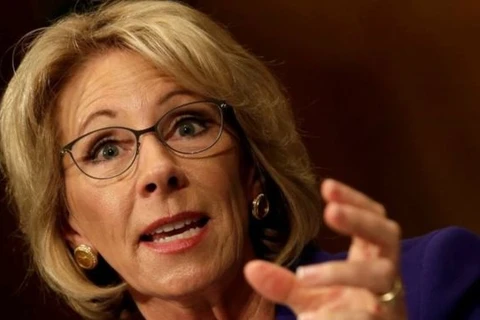 Tỷ phú Betsy DeVos đã được phê chuẩn làm Bộ trưởng Giáo dục Mỹ. (Nguồn: Reuters)
