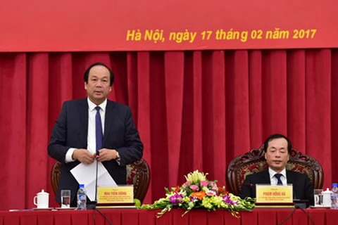Bộ trưởng Mai Tiến Dũng phát biểu tại buổi làm việc. (Nguồn: chinhphu.vn)