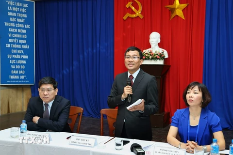 Ông Nguyễn Minh Vũ, Phó trưởng Ban Thư ký Quốc gia APEC 2017 phát biểu. (Ảnh: Doãn Tấn/TTXVN)