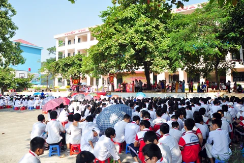 Một buổi sinh hoạt ngoại khóa ở trường trung học cơ sở Trần Quốc Toản (thành phố Hạ Long). (Nguồn: baoquangninh.com.vn)