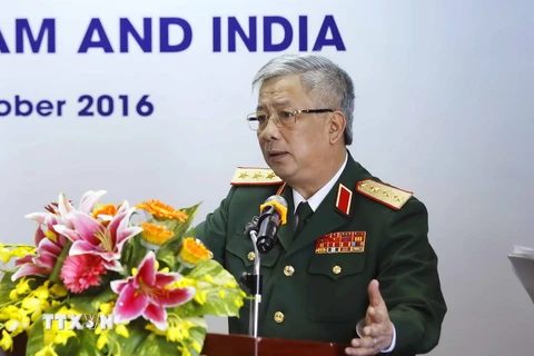Thượng tướng Nguyễn Chí Vịnh, Thứ trưởng Bộ Quốc phòng. (Ảnh: An Đăng/TTXVN)