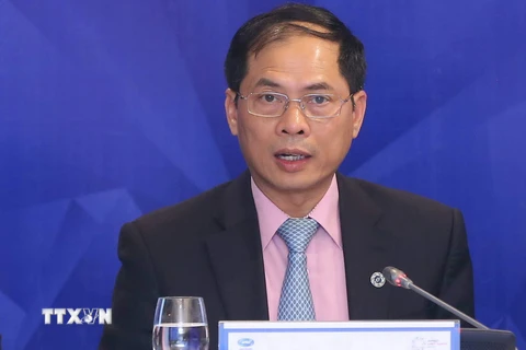 Thứ trưởng Thường trực Bộ Ngoại giao Bùi Thanh Sơn. (Ảnh: Nguyễn Khang/TTXVN)