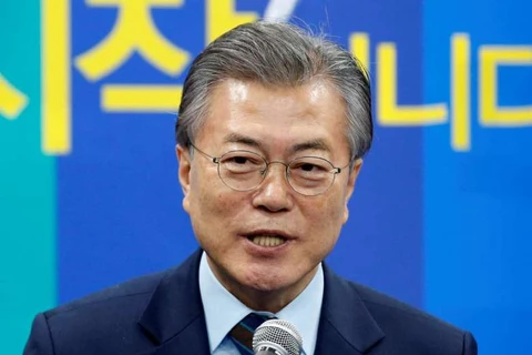 Ứng cử viên tổng thống Hàn Quốc Moon Jae-in. (Nguồn: Reuters)