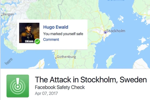 Facebook kích hoạt tính năng Kiểm tra an toàn sau khủng bố ở Stockholm