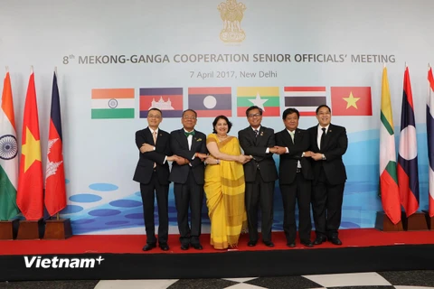 Trưởng đoàn SOM các nước tại cuộc họp SOM Hợp tác Mekong-Sông Hằng (MGC) lần thứ 8. (Ảnh: Huy Bình/Vietnam+)