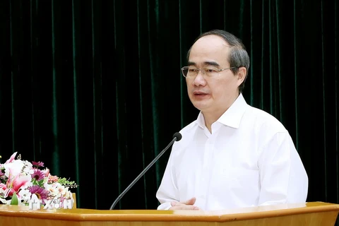 Chủ tịch Ủy ban Trung ương Mặt trận Tổ quốc Việt Nam Nguyễn Thiện Nhân. (Ảnh: Nguyễn Dân/TTXVN)