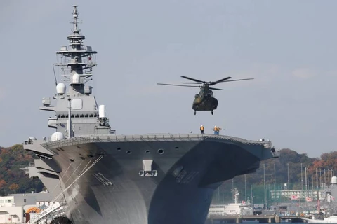 Tàu sân bay trực thăng Izumo. (Nguồn: Reuters)