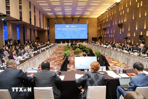 Hội nghị Quan chức cao cấp APEC lần thứ nhất (SOM 1) tại Nha Trang, Khánh Hòa. (Ảnh: Doãn Tấn/TTXVN)
