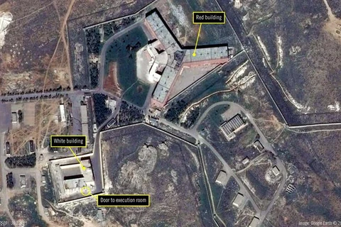 Ảnh vệ tinh chụp vị trí nhà tù Saydnaya, một trong những trại giam lớn nhất Syria. (Nguồn: Getty Images)
