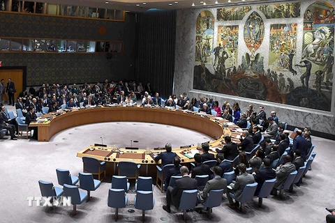 Một phiên họp của Hội đồng Bảo an Liên hợp quốc. (Nguồn: AFP/TTXVN)