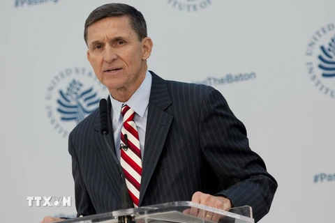 Ông Michael Flynn tại một cuộc họp báo ở Washington, DC, Mỹ ngày 10/1. (Nguồn: AFP/TTXVN)