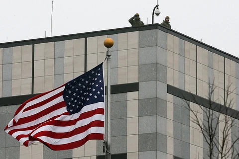 Đại sứ quán Mỹ tại thủ đô Kiev. (Nguồn: EPA)