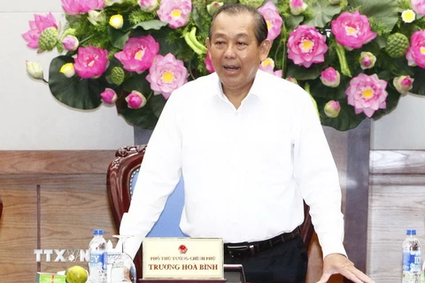 Phó Thủ tướng Thường trực Trương Hòa Bình. (Ảnh: Văn Điệp/TTXVN)