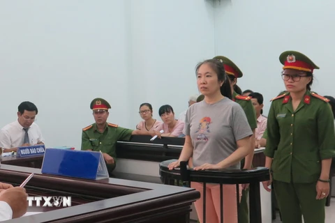Bị cáo Nguyễn Ngọc Như Quỳnh tại phiên tòa. (Ảnh: Tiên Minh/TTXVN)