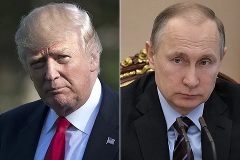 Tổng thống Mỹ Donald Trump sẽ có cuộc gặp trực tiếp đầu tiên với người đồng cấp Nga Vladimir Putin. (Nguồn: AFP)
