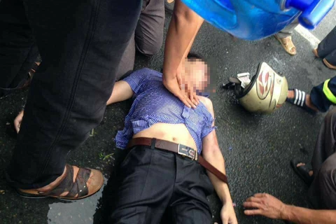 Nạn nhân bị sét đánh tại Vĩnh Phúc (Ảnh: Fanpage Vĩnh Phúc)